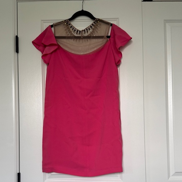 Pink Ruffle Sleeve Dress - Picture 6 of 8